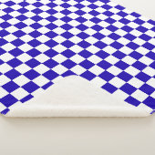 Couverture Sherpa Bleu foncé à carreaux  (3/4)