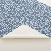 Couverture Sherpa Bleu géométrique Abstrait à deux tons (3/4)