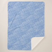 Couverture Sherpa Bleu gouttelettes d'eau (Devant)