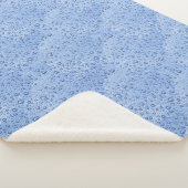 Couverture Sherpa Bleu gouttelettes d'eau (3/4)