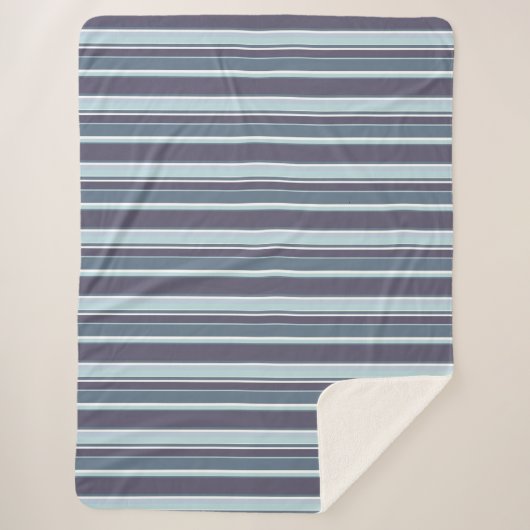 Couverture Sherpa Bleu-gris (Devant)