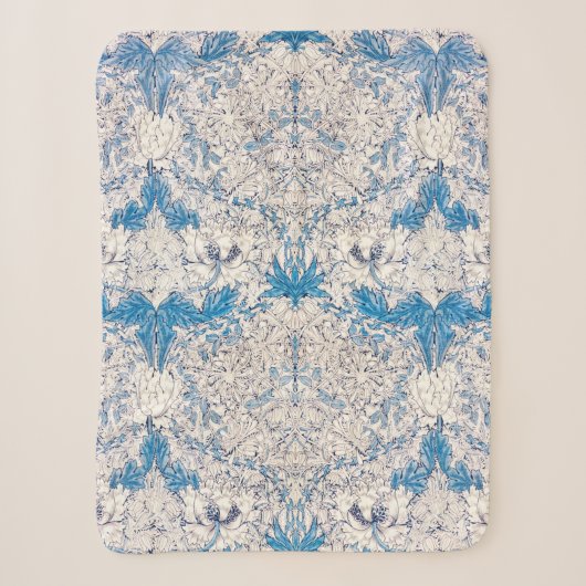 Couverture Sherpa Bleu miel (par William Morris) (Devant)