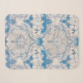 Couverture Sherpa Bleu miel (par William Morris) (Devant (Horizontal))
