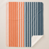 Couverture Sherpa Bleu orange de la marine (Devant)