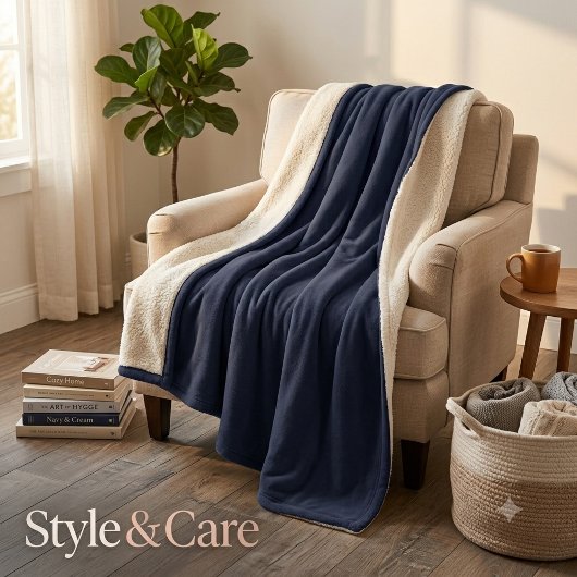 Couverture Sherpa Bleu Uni pour un Confort Ultime