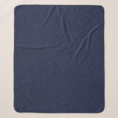 Couverture Sherpa Bleu Uni pour un Confort Ultime (Devant)
