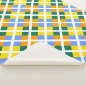 Couverture Sherpa Bleu Vert Jaune Orange (3/4)
