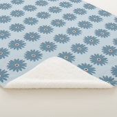 Couverture Sherpa Bleue Daisy (3/4)