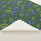 Couverture Sherpa Bleus sur vert foncé (3/4)