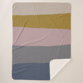 Couverture Sherpa Bloc de couleur Abstrait mauve et gris poussiéreux (Devant)