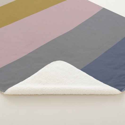 Couverture Sherpa Bloc de couleur Abstrait mauve et gris poussiéreux (3/4)