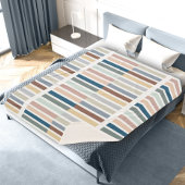 Couverture Sherpa Bloc de couleur moderne Terre rayée Abstraite