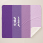Couverture Sherpa Blocage couleur violet bande horizontale (Devant (Horizontal))