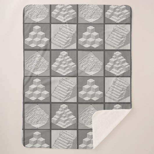 Couverture Sherpa Blocks Maze Puzzle Sherpa Blanket (Devant)