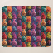 Couverture Sherpa blocs de couleur gras (Devant (Horizontal))
