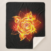 Couverture Sherpa Blooming Fire Rose (Devant)