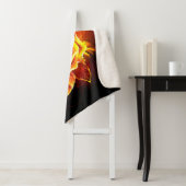 Couverture Sherpa Blooming Fire Rose (En situation)