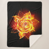 Couverture Sherpa Blooming Fire Rose (Devant)