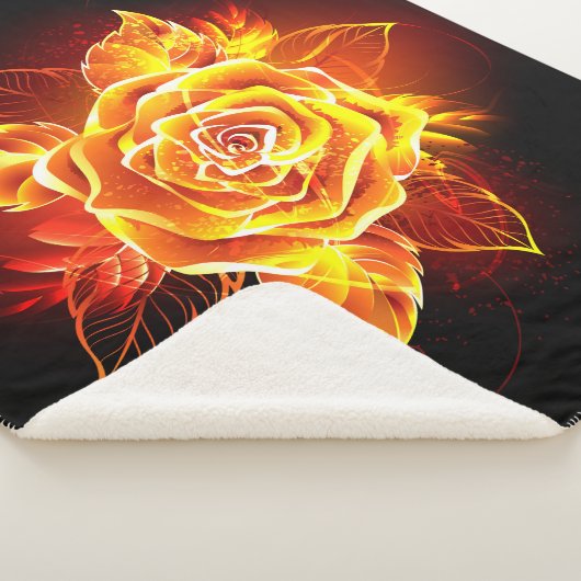 Couverture Sherpa Blooming Fire Rose (3/4)