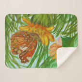 Couverture Sherpa Blooming flower garden (Devant (Horizontal))