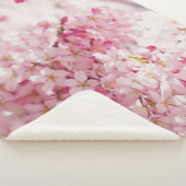 COUVERTURE SHERPA BLOSSOM ROSE ET CHERRY BLANC (3/4)