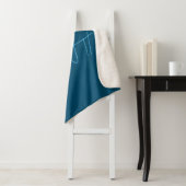 Couverture Sherpa Blue Ajouter Nom Moderne Minimaliste Plain (En situation)