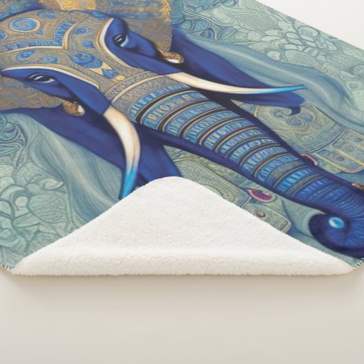 Couverture Sherpa Blue Elephant Sherpa Blanket (3/4)