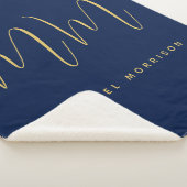 Couverture Sherpa Blue Gold Colours Professionnel Lettres initiales  (3/4)