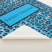 Couverture Sherpa Blue Leopard Faux Sparkle Sweet Dreams Modern Chic (3/4)