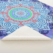 Couverture Sherpa Blue Mándala (3/4)