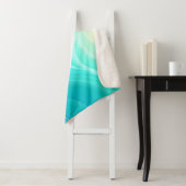 Couverture Sherpa Blue Ocean Serenity Waves Abstrait Design (En situation)