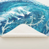 Couverture Sherpa Blue Ocean Wave II (3/4)