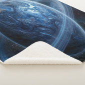 Couverture Sherpa Blue Planet with Blue Rings (3/4)