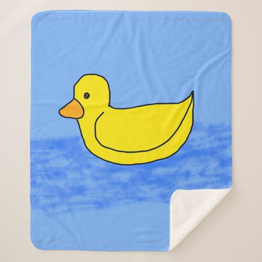Couverture Sherpa Blue Popcorn Anime Ducky (Devant)