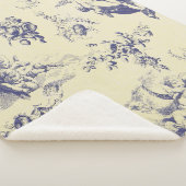 Couverture Sherpa Blue Toile France Pays Cherub Motif (3/4)