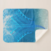 Couverture Sherpa Blue Tribal Stingray (Devant (Horizontal))