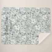 Couverture Sherpa Blue White Floral Dragonflies (Devant (Horizontal))