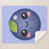 Couverture Sherpa Blueberry de Kawaii (Devant (Horizontal))