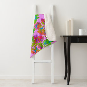 Couverture Sherpa Blush Floral Twist Jacobéen