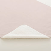 Couverture Sherpa Blush Pink Baby Fleece Blanket with Sherpa Backing (3/4)