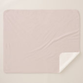 Couverture Sherpa Blush Pink Baby Fleece Blanket with Sherpa Backing (Devant (Horizontal))