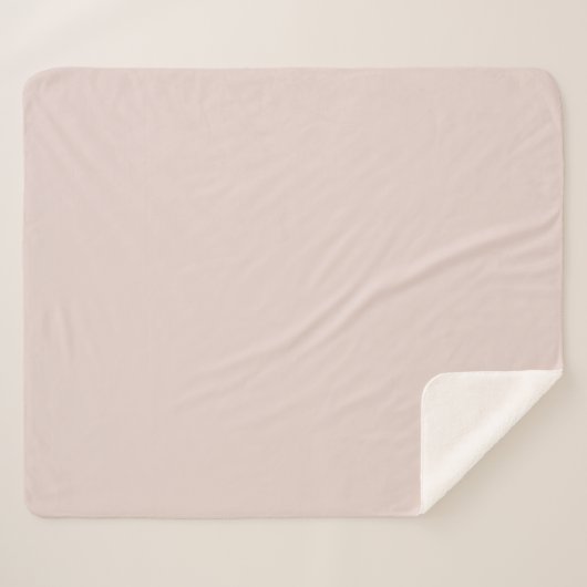 Couverture Sherpa Blush Pink Baby Fleece Blanket with Sherpa Backing (Devant (Horizontal))