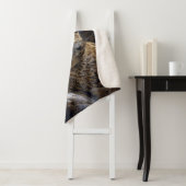 Couverture Sherpa Bobcat avec art Pittoresque Fleur sauvage (En situation)