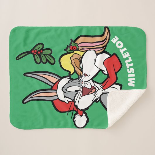 Couverture Sherpa BOGS BUNNY™ & Lola "Merry Mistletoe" (Devant (Horizontal))