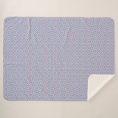 Couverture Sherpa Bohème Bleue et Rose (Devant (Horizontal))