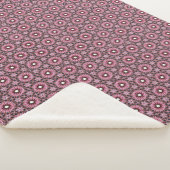 Couverture Sherpa Boho à plumes roses brodées  (3/4)