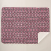 Couverture Sherpa Boho à plumes roses brodées  (Devant (Horizontal))