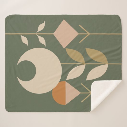 Couverture Sherpa Boho Abstrait Lily (Devant (Horizontal))