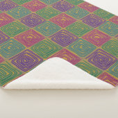 Couverture Sherpa Boho Bold Spiral Squares Sherpa Blanket (3/4)