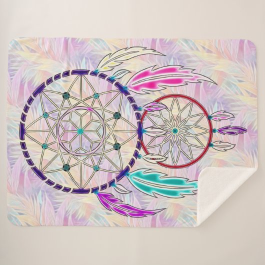 Couverture Sherpa Boho Breeze Sherpa Blanket (Devant (Horizontal))